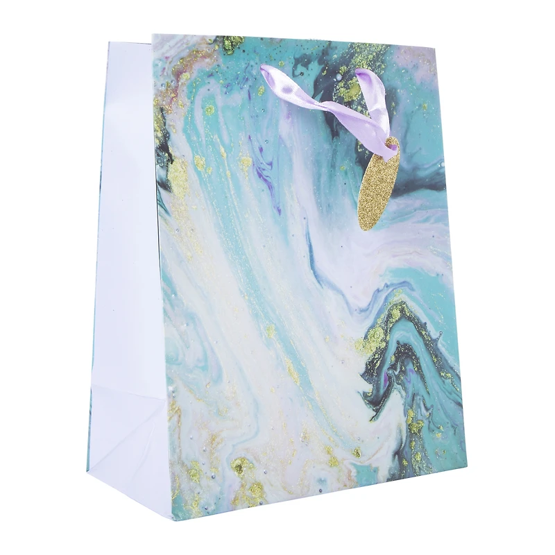 marble medium gift bag 9in x 7in