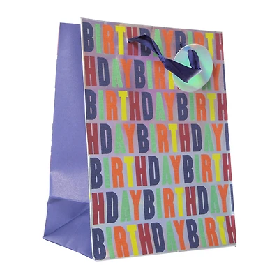 birthday medium gift bag 9in x 7in