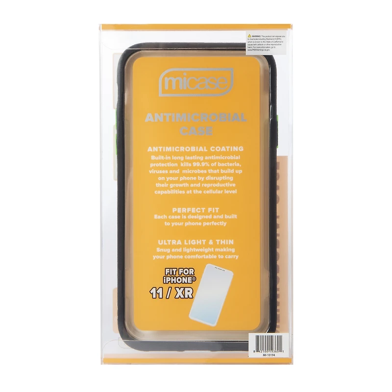 iPhone 11®/Xr® wireless charging compatible antimicrobial phone case
