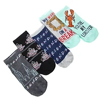 5-pack friends™ ladies ankle socks