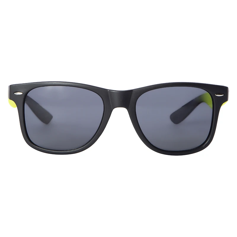 Mens Contrast Wayfarer Sunglasses - Yellow