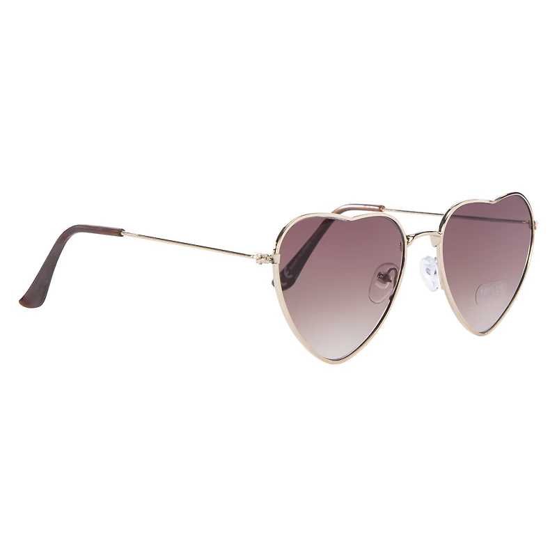 ladies metal heart-shaped sunglasses