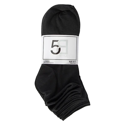 10-pack ladies quarter crew socks