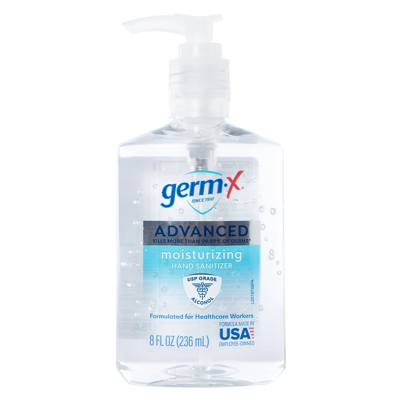 germ-x® advanced moisturizing hand sanitizer pump dispenser 8.07oz