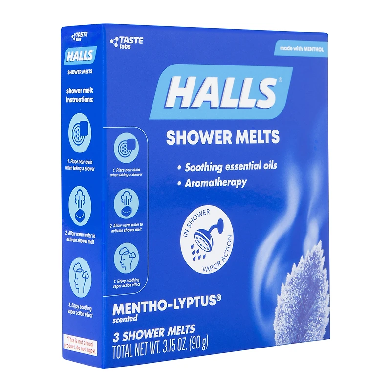 halls® shower melts mentho-lyptus® 3-count