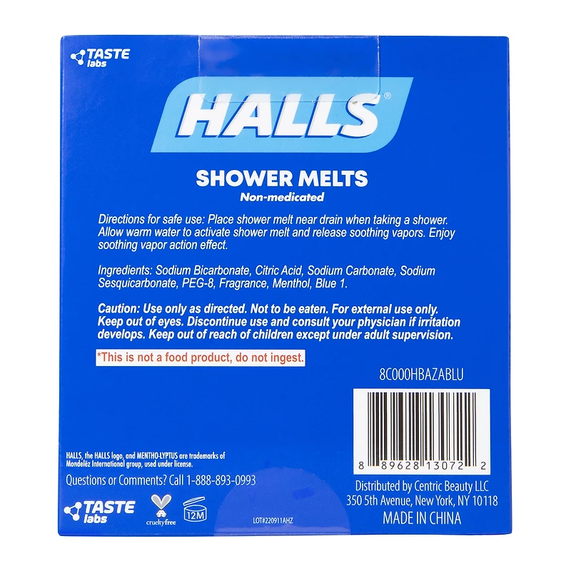 halls® shower melts mentho-lyptus® 3-count