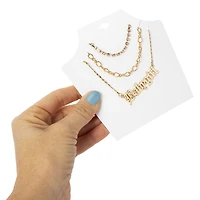 'babygirl’ layered gold chain necklace