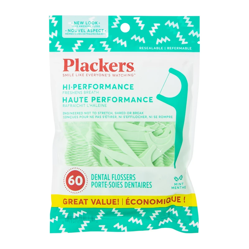plackers® micro mint 60-count dental flossers