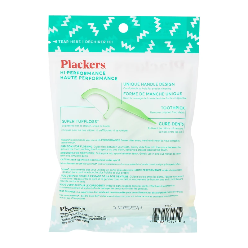plackers® micro mint 60-count dental flossers
