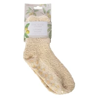 Ladies infused Fuzzy Lounge Socks - Shea Butter
