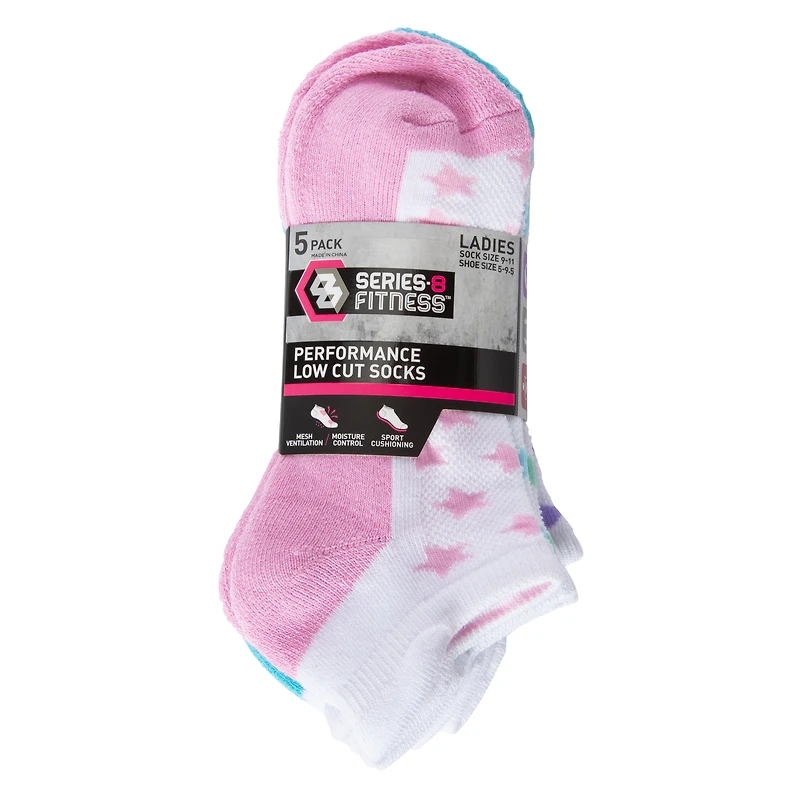 5-pack series 8 fitness™ ladies low-cut performance socks
