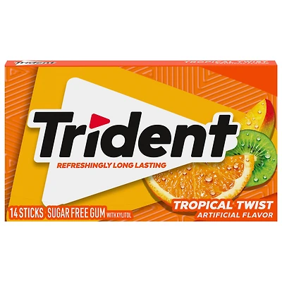 trident® tropical twist sugar-free gum - 14 sticks