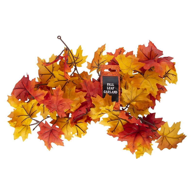 5ft fall leaf garland