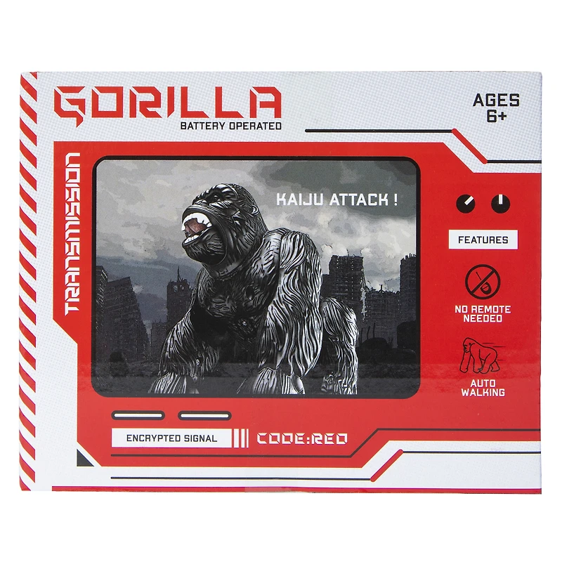 walking gorilla battery operated toy 6in