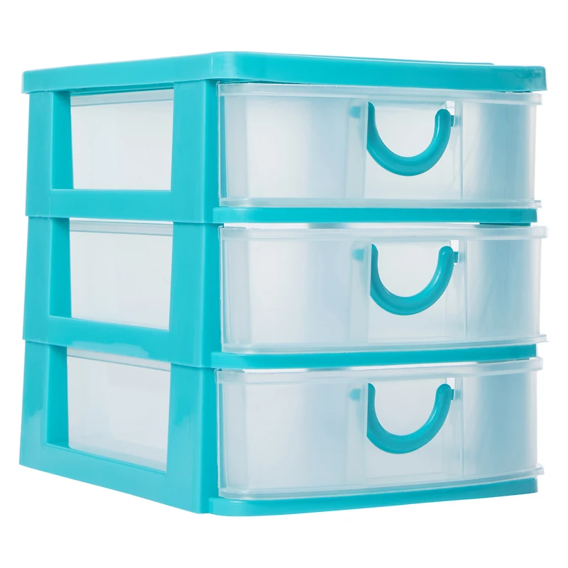 stackable 3-drawer mini organizer 7.5in x 6.3in