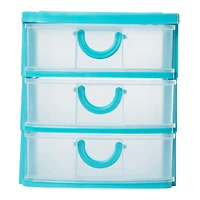 stackable 3-drawer mini organizer 7.5in x 6.3in