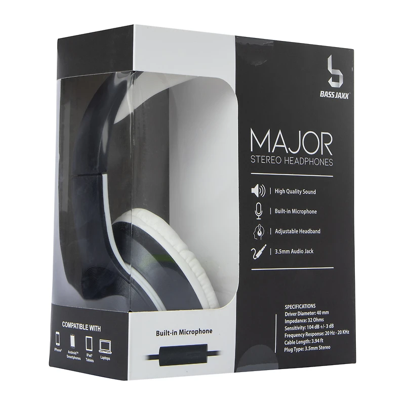 duotone wired stereo headphones with microphone