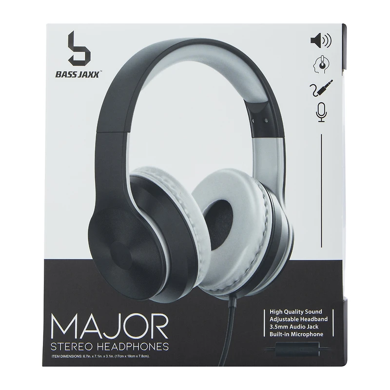 duotone wired stereo headphones with microphone