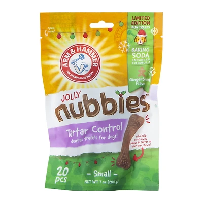 arm & hammer® limited edition nubbies holiday dental dog treats 20-pieces