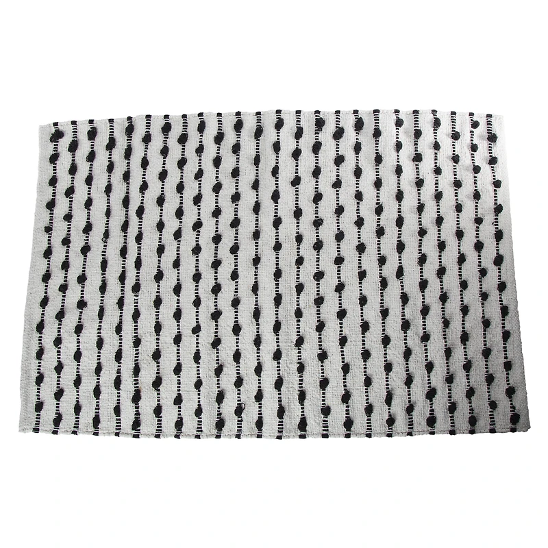 cotton woven knot rug 24in x 36in