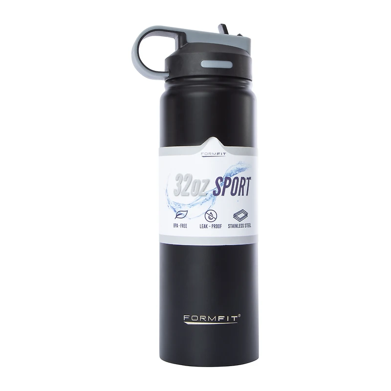 Hydrofit™ Stainless Steel Sport Water Bottle With Straw 32oz