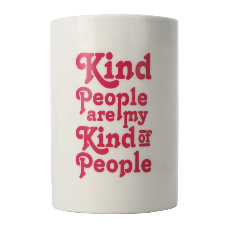 ceramic makeup brush cup - kind people