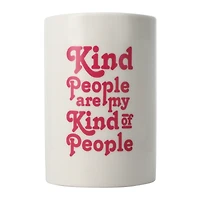 ceramic makeup brush cup - kind people