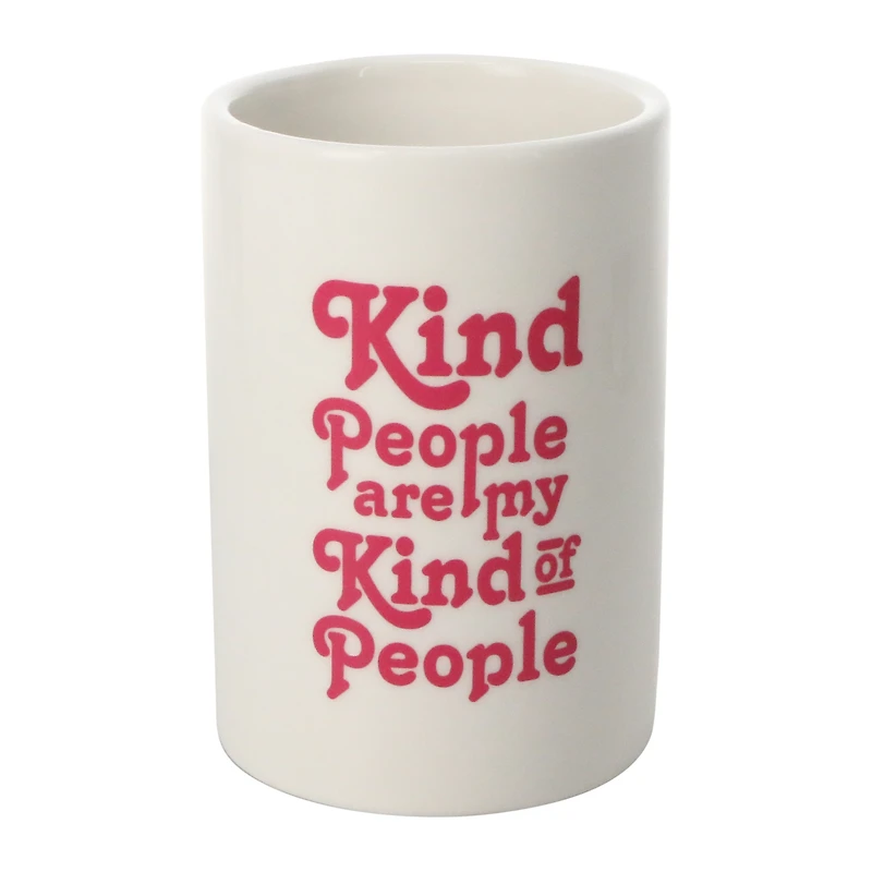 ceramic makeup brush cup - kind people