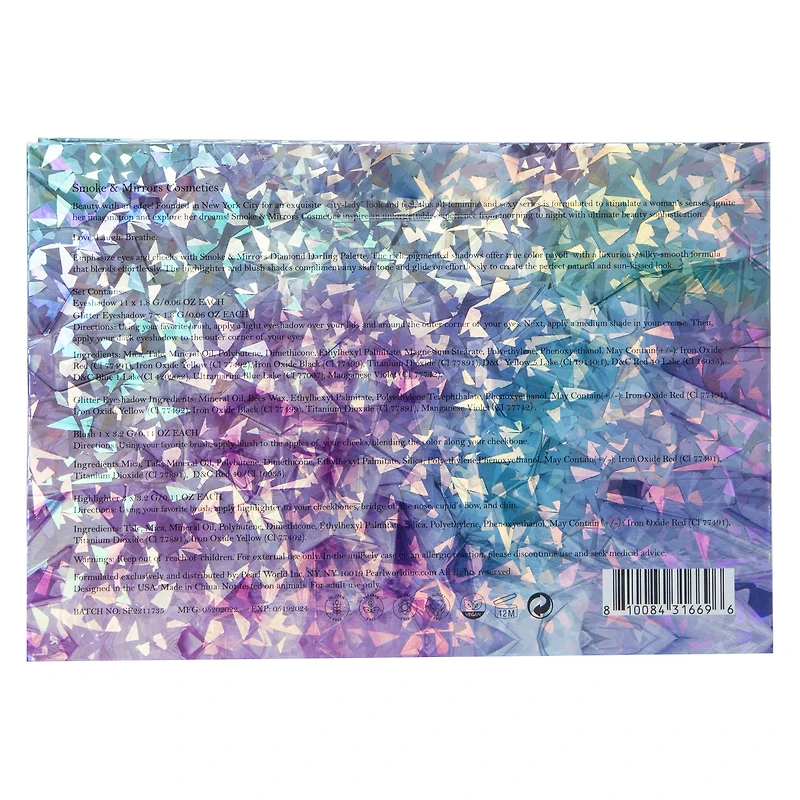 smoke & mirrors 'diamond darling' 22-piece face & eye makeup palette