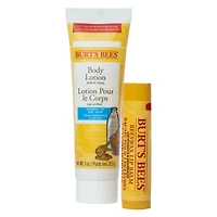 burt's bees® lip balm & body lotion set
