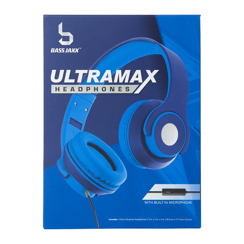 ultramax aux-in headphones w/ built-in mic