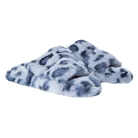 faux fur double band slippers