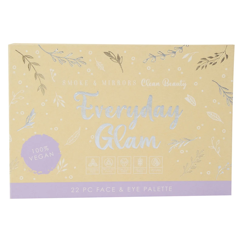 smoke & mirrors clean beauty everyday glam face & eye palette 22-piece