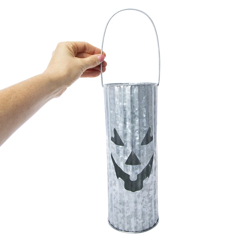 galvanized metal lantern