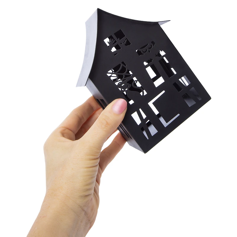 metal haunted house decoration 6in