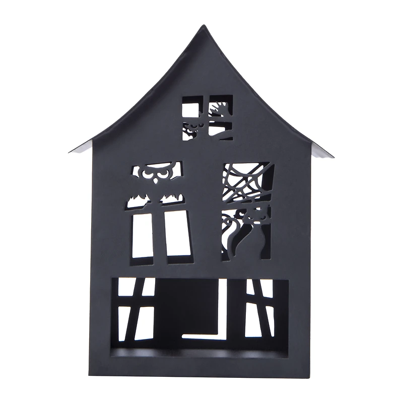 metal haunted house decoration 6in