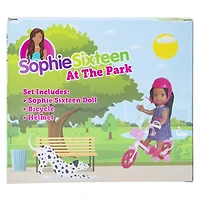 sophie sixteen at the park doll with bike