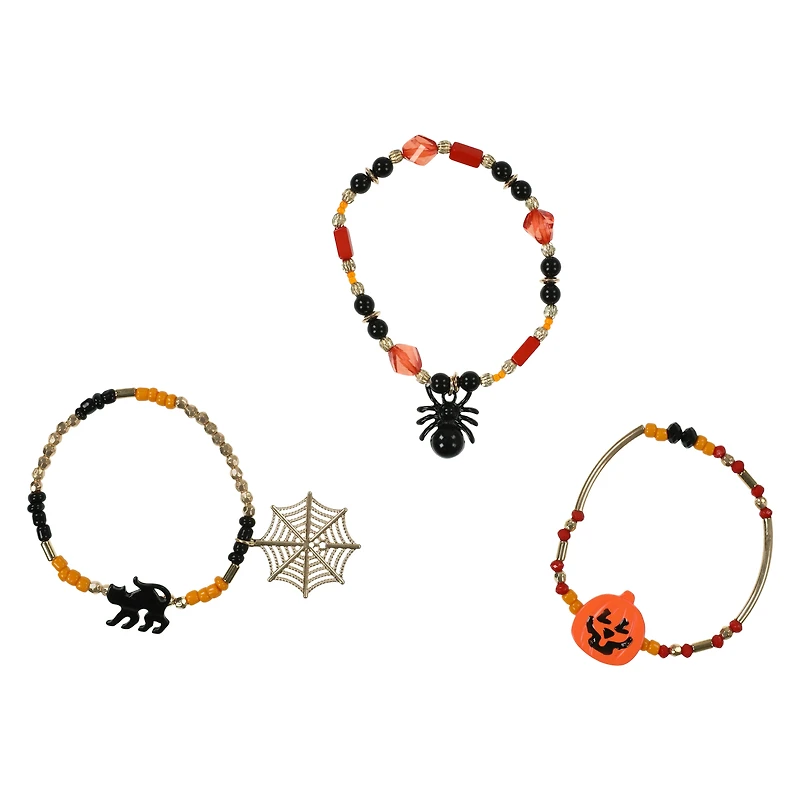 3-piece halloween bracelets