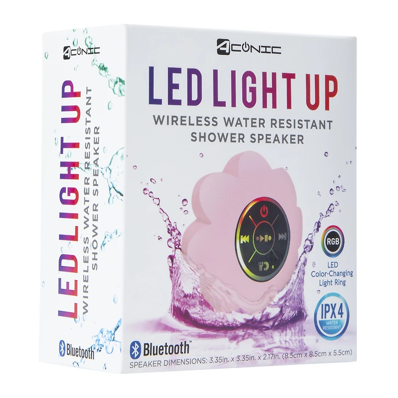 wireless bluetooth® LED light up flower shower speaker
