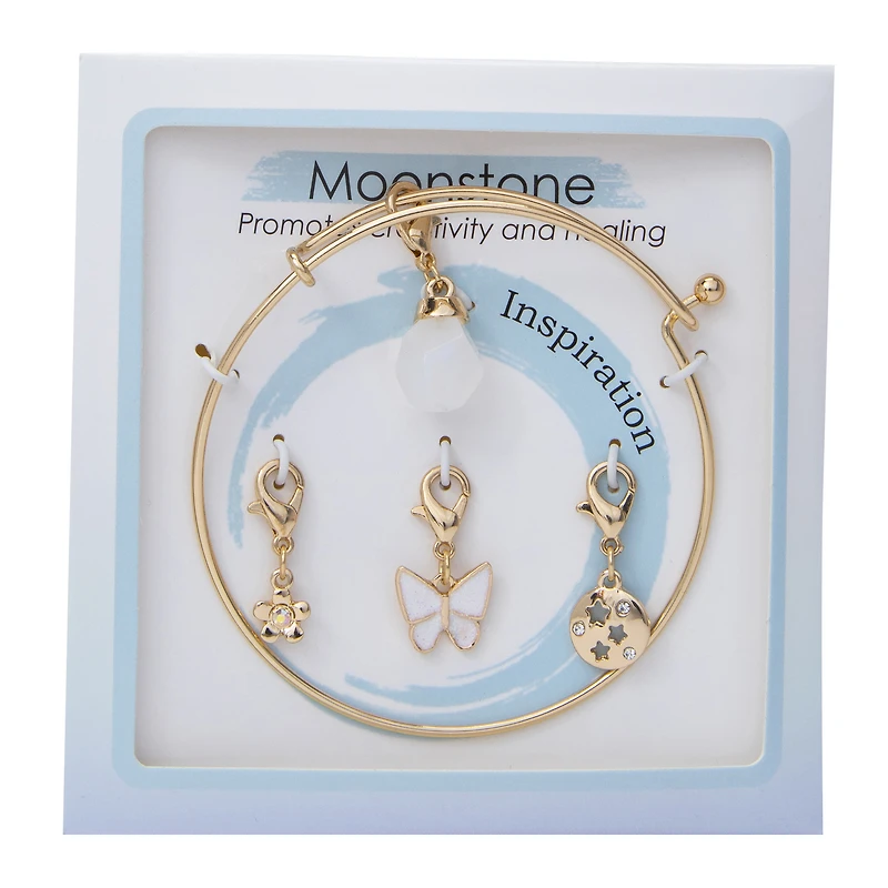 faux crystal interchangeable charm bracelet