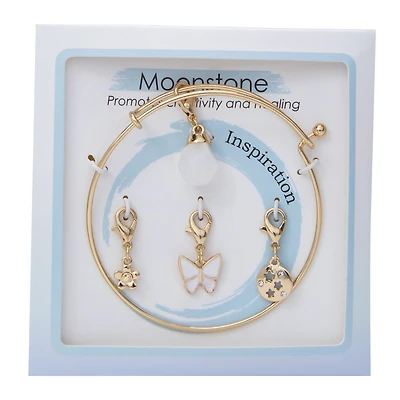 faux crystal interchangeable charm bracelet