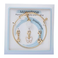 faux crystal interchangeable charm bracelet