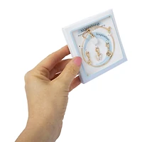 faux crystal interchangeable charm bracelet