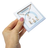 faux crystal interchangeable charm necklace