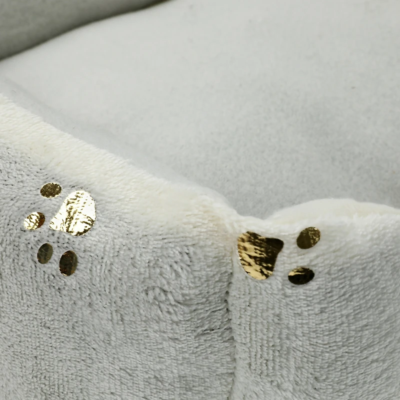cuddler pet bed w/ metallic foil prints 21in x 16in