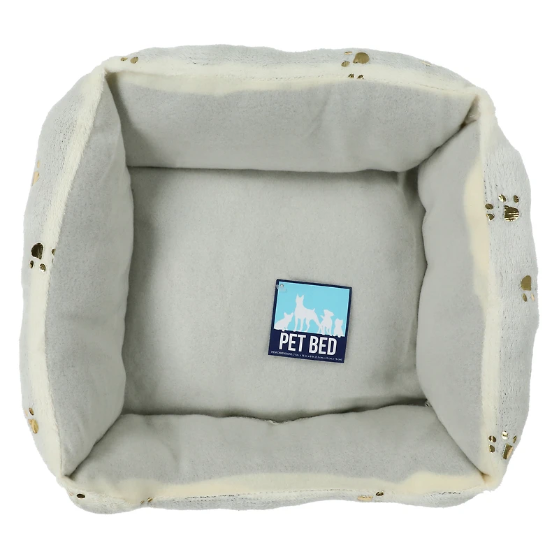 cuddler pet bed w/ metallic foil prints 21in x 16in