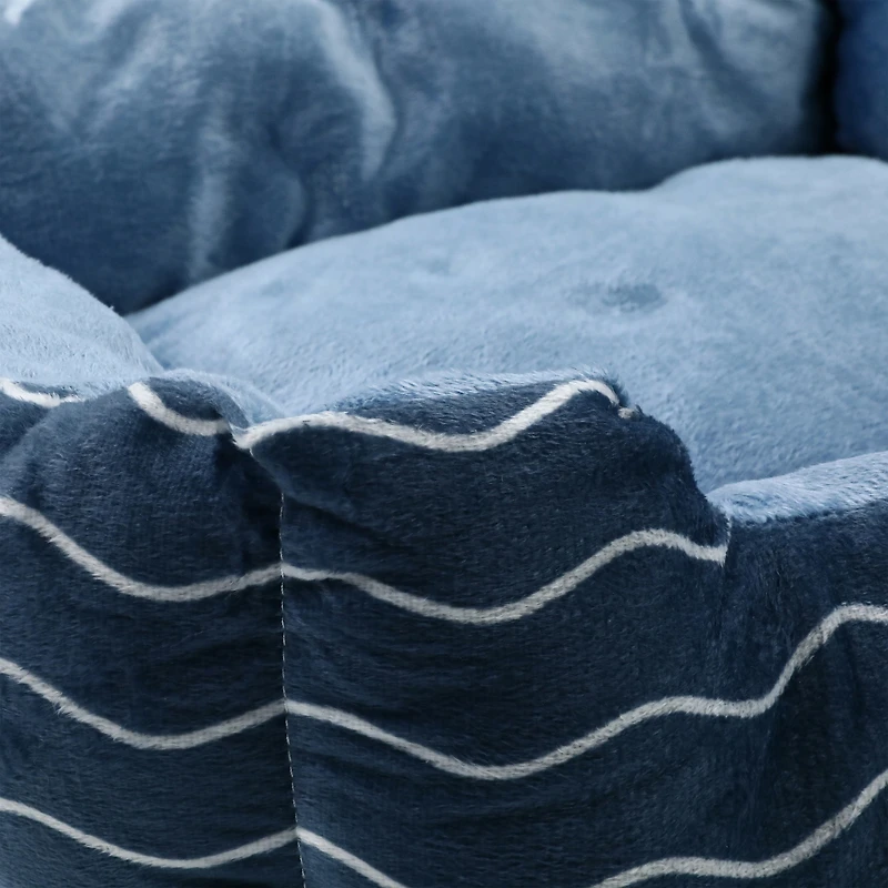 printed cuddler pet bed 21in x 16in