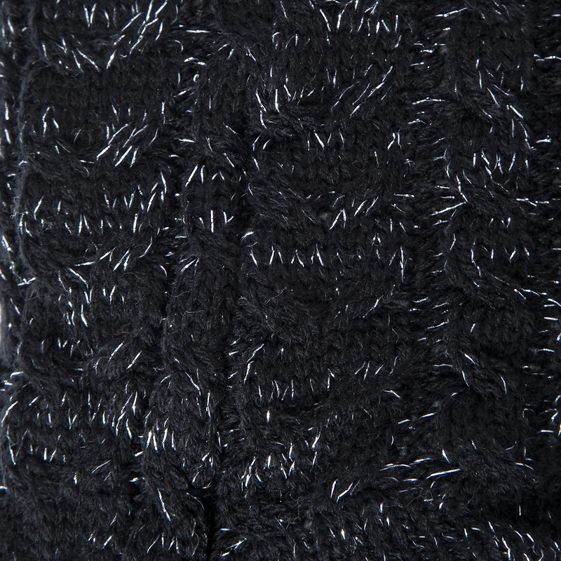 ladies knit faux fur cabin socks