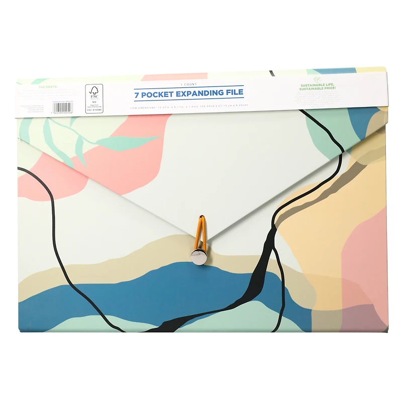 recycled 7-pocket expanding file folder