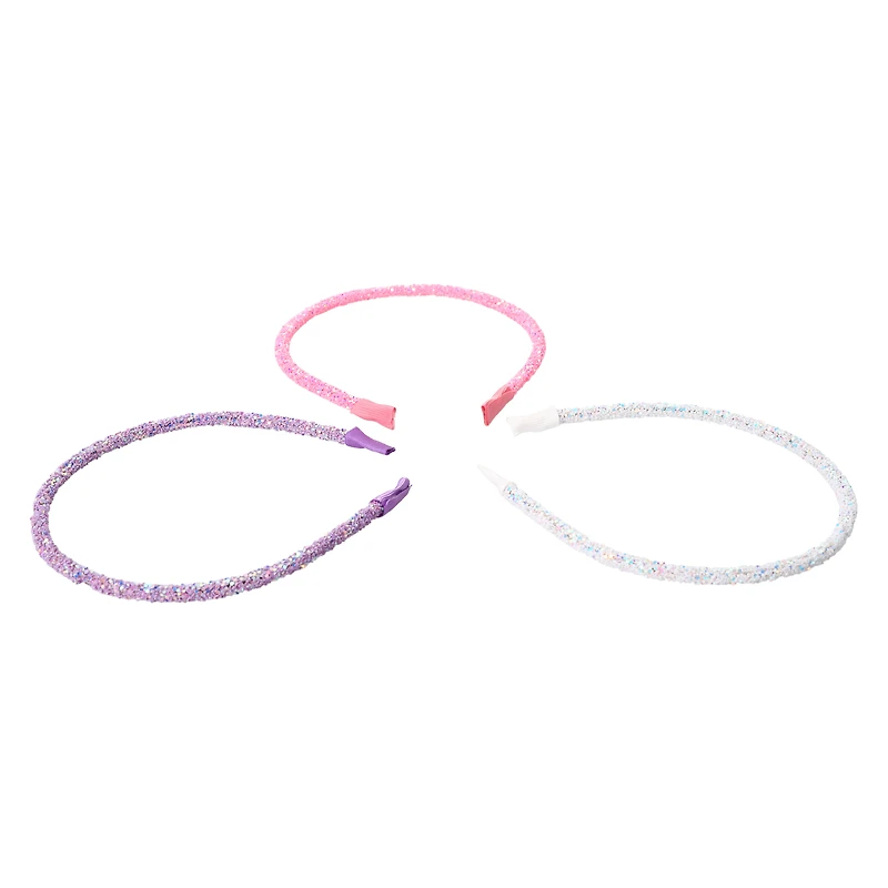 glitter headband set 3-pack